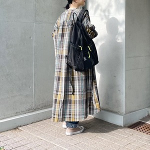 Waffle check dress (charcoal)