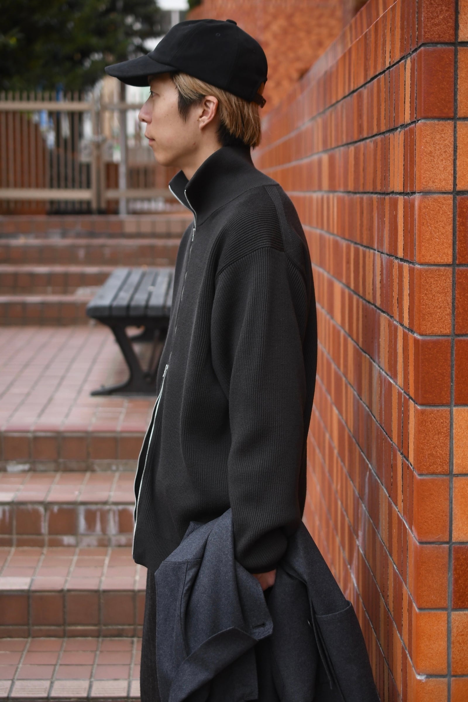 BATONER / SUPER HIGH TWIST WOOL DRIVERS KNIT (Brown) | Pay ID