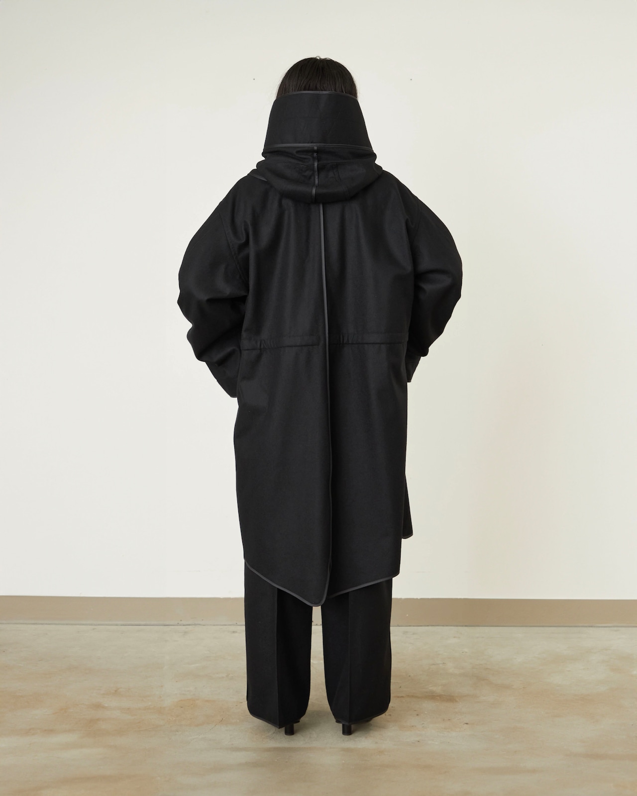 i’m here - with PIPING : M-65 Coat :Black|表裏ダブルパイピング/2WAYフード