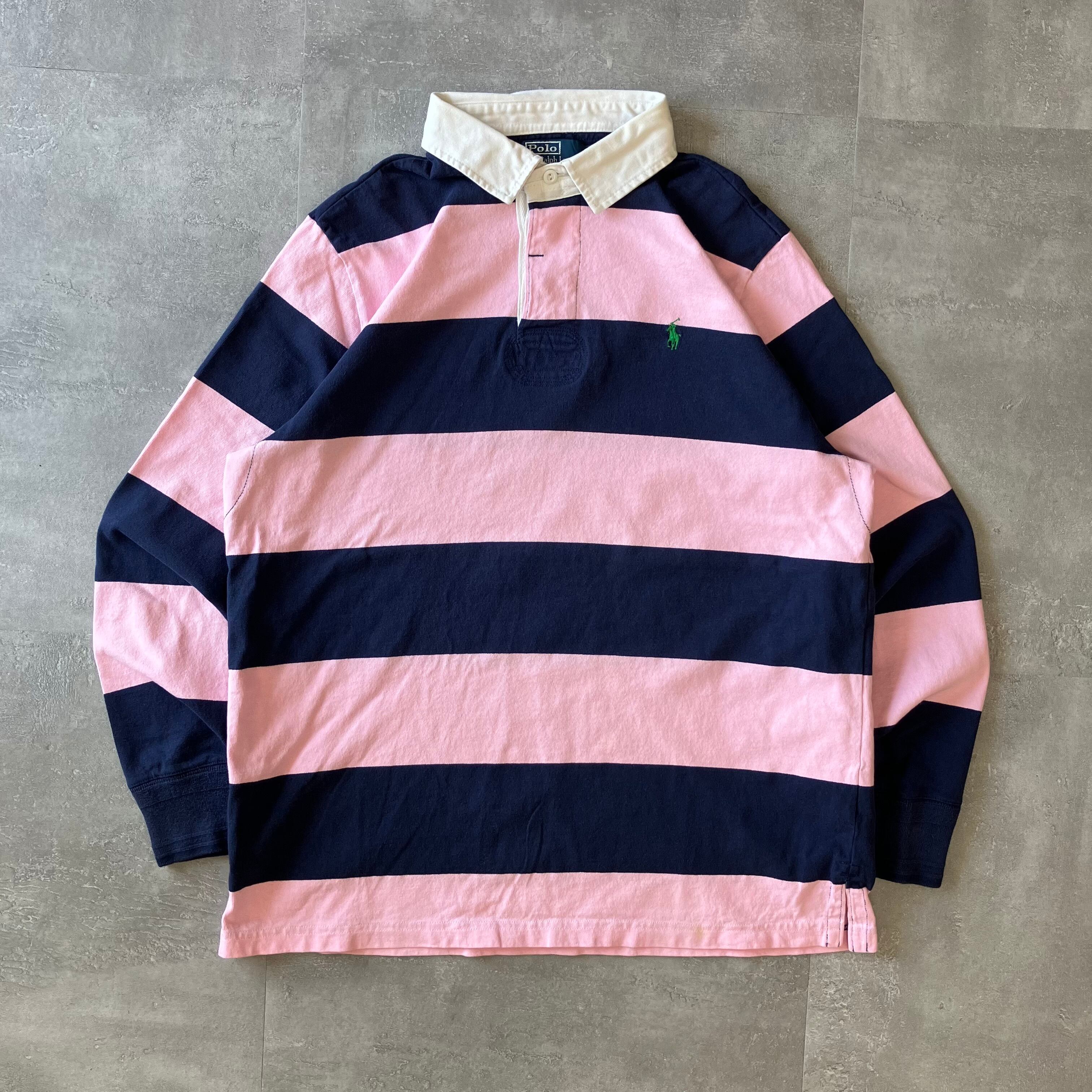 ポロラルフローレン 90s~ ラガーシャツ ボーダー XL No.1846