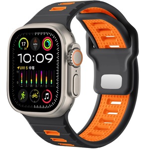【数量限り】[Maledan] アップルウォッチ用 バンド シリコン スポーツ 蒸れにくい 通気性 超柔らかい 42mm 44mm 45mm 46mm 49mm 38mm 40mm 41mm 交換ベルトメンズ 腕馴染 Compatible with Watch Series 11/10/9/8/7/6/5/4/3/2/1/SE/SE2/SE3/ウルトラ/Ultra2対応