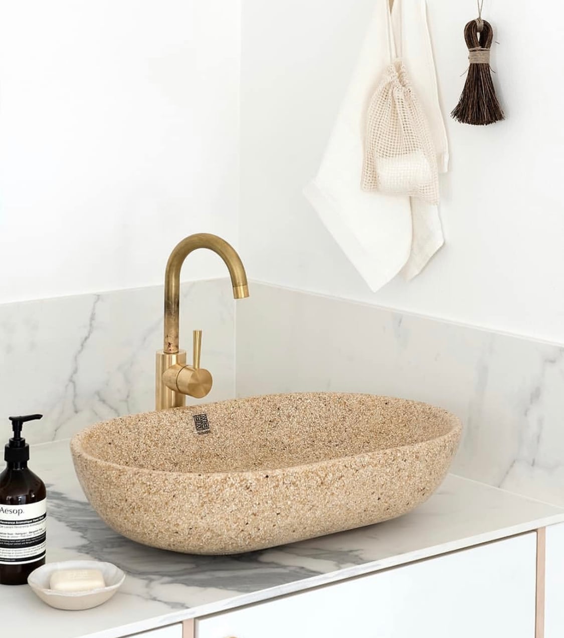 woodio フィンランド製洗面ボール楕円型60x40 | FIKA DECOR
