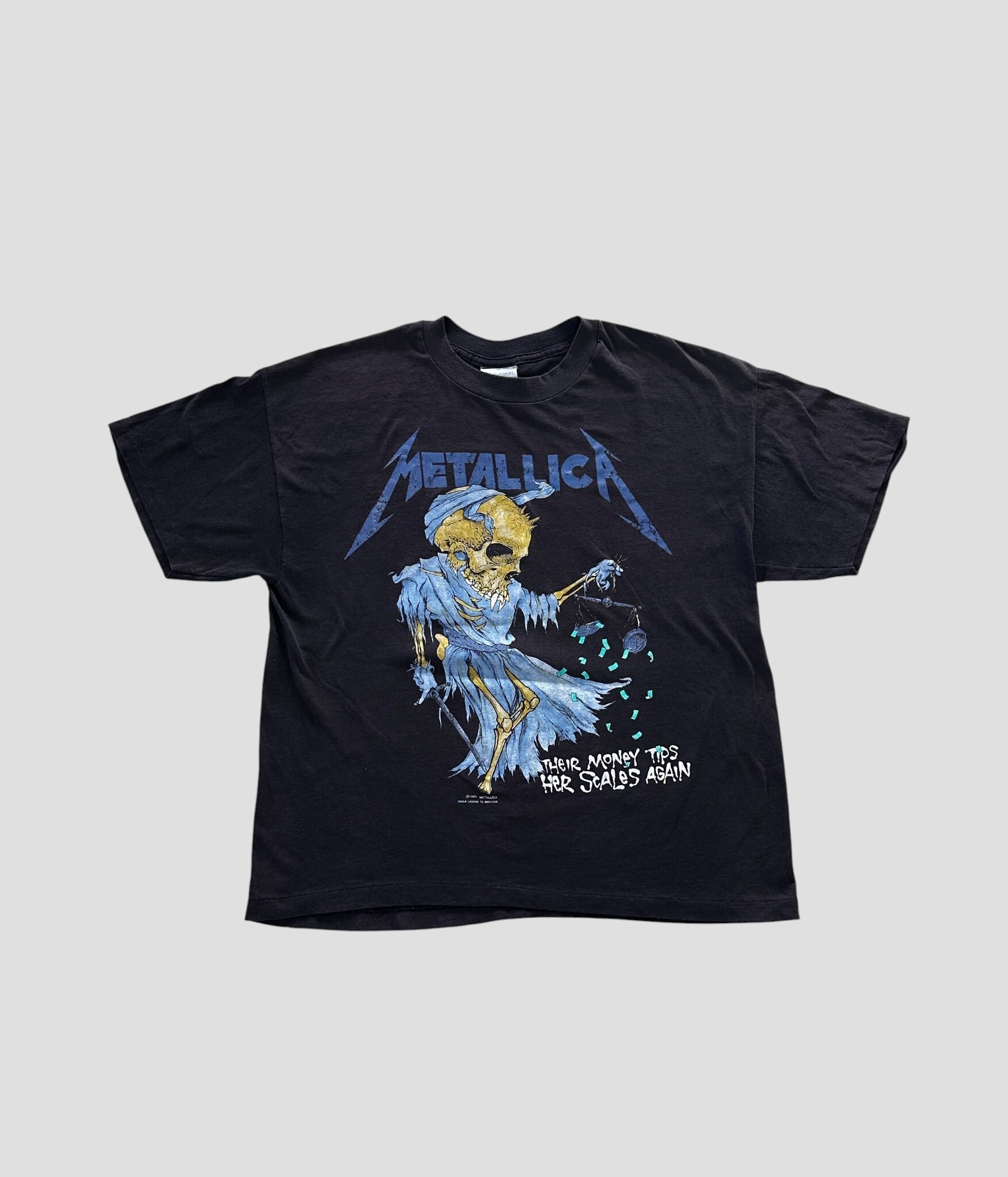 METALLICA- Vintage 80s L Pushead Doris T-shirt made in USA
