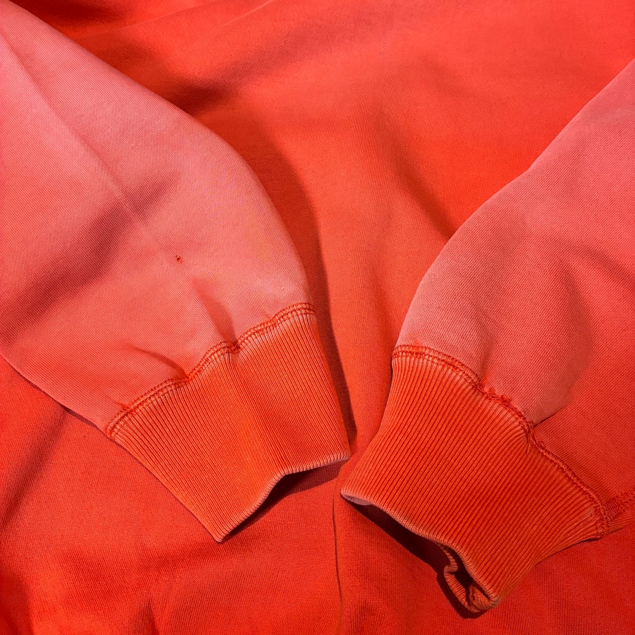 90s POLO RALPH LAUREN 無地スウェット フェードオレンジ ラグラン