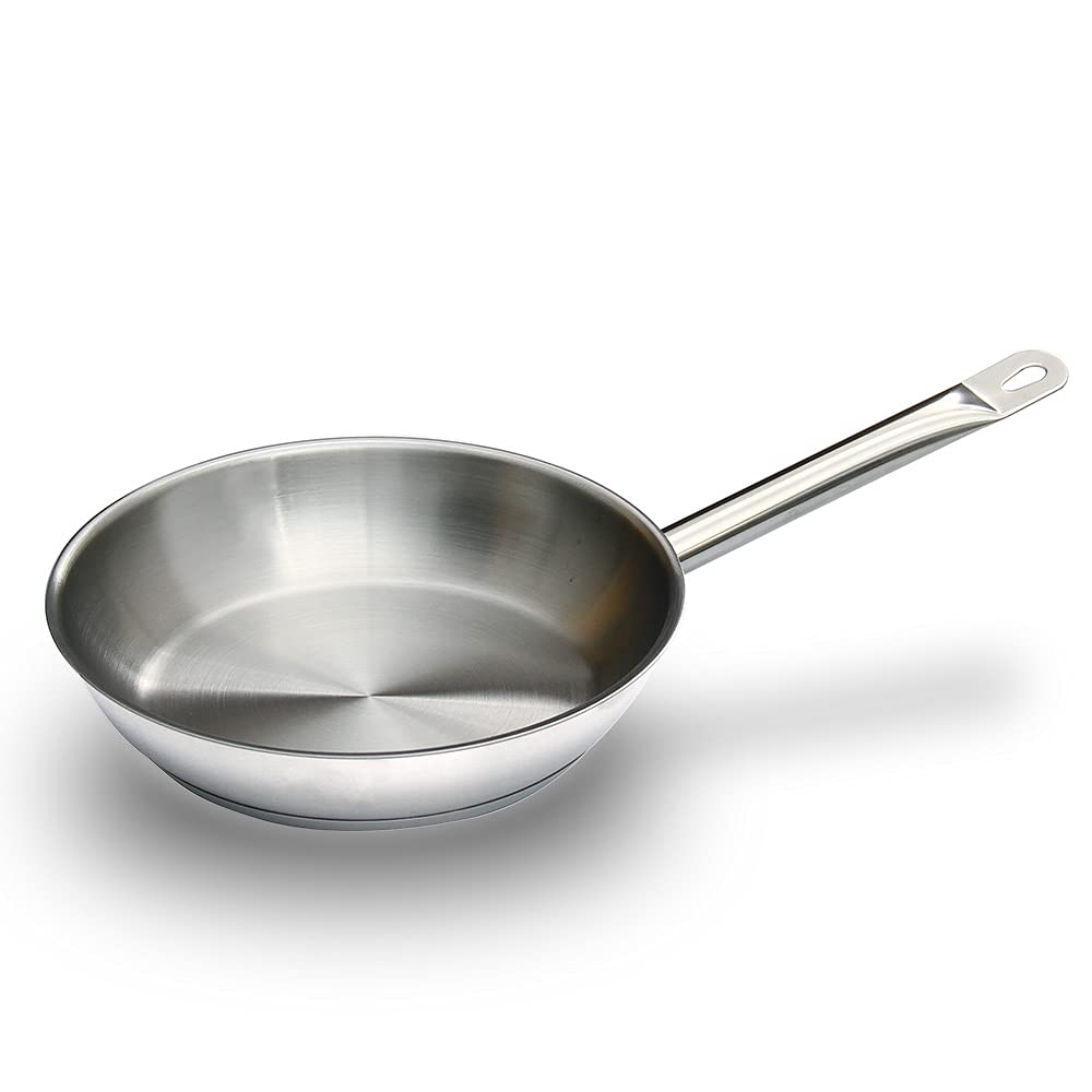 【在庫のみ】KIPROSTAR 業務用ステンレスフライパン 24cm IH対応 底面3層構造 キプロスター 食洗器対応 コーティングなし IH/直火両対応