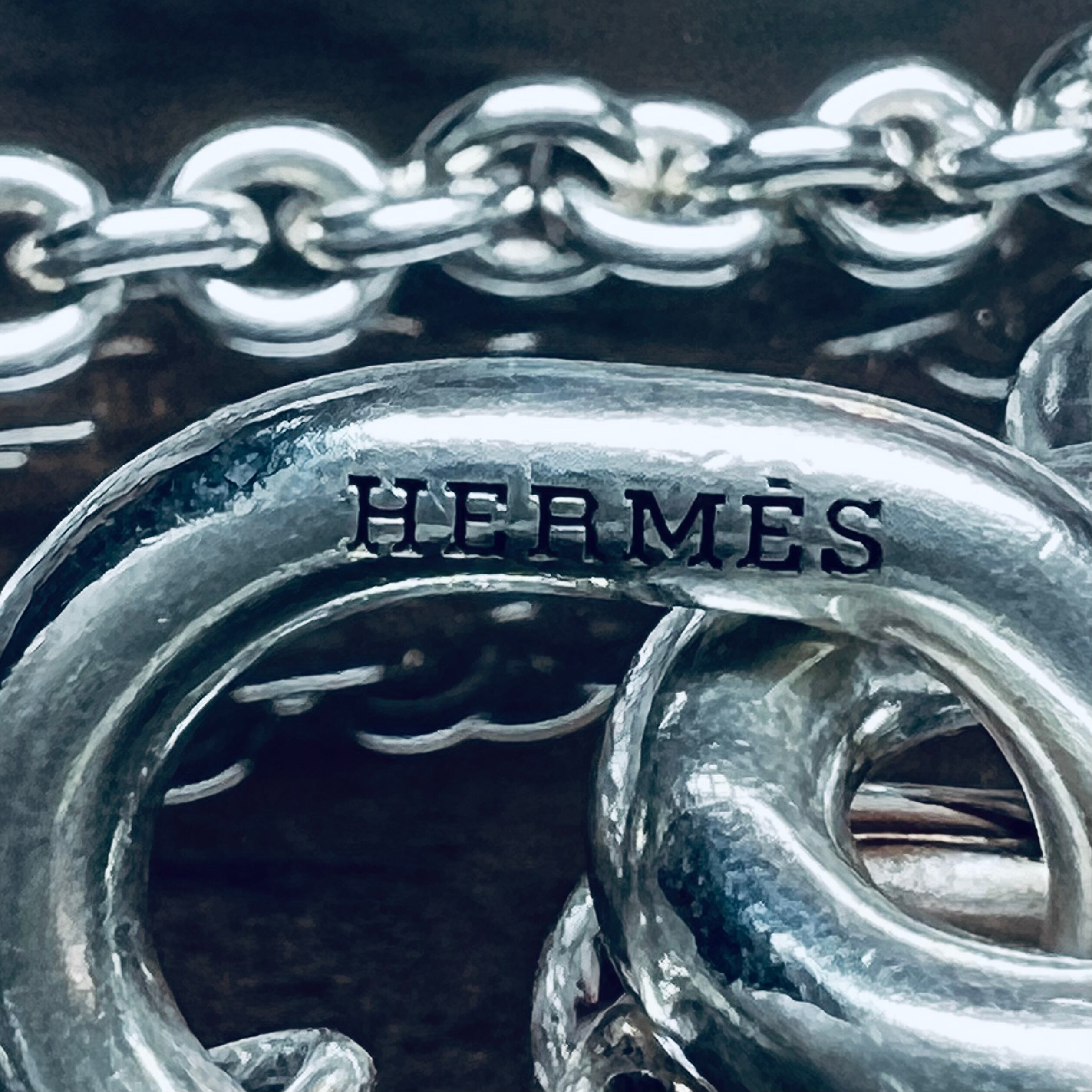 HERMES Rose de Mer Long Necklace Sterling Silver | エルメス ローズ ド メール ロング ネックレス  スターリング シルバー | THE OLDER VINTAGE powered by BASE