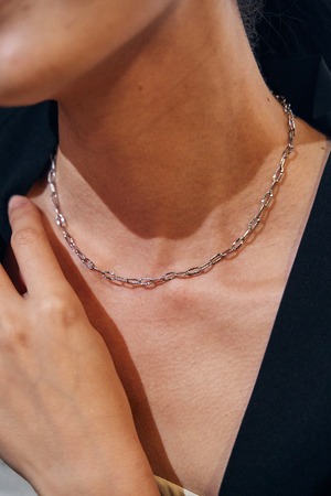 316L Fleur choker necklace［silver］#n164