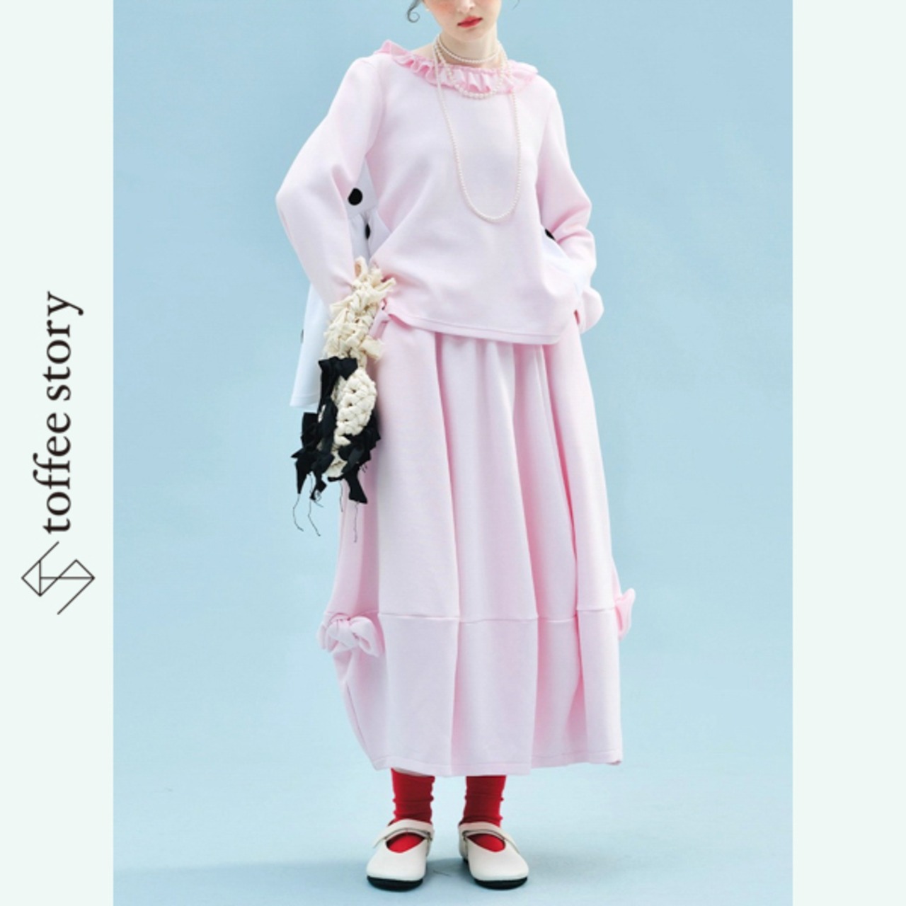 【3olor】リボンが結ぶ色彩のワルツスカート 《i0787》