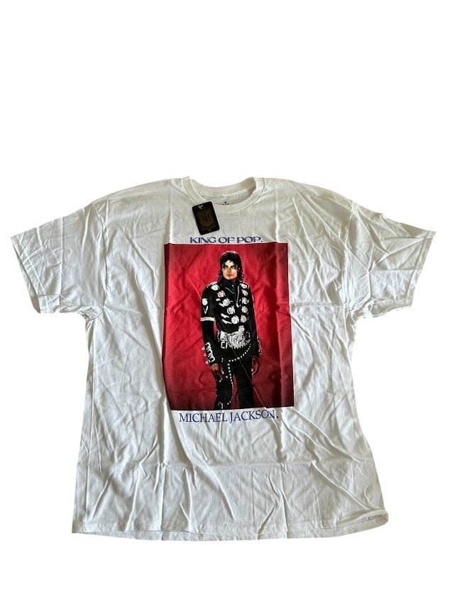 新品 マイケルジャクソン Tシャツ KING OF POP 白 オーバーサイズ