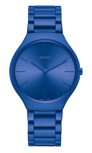 【RADO ラドー】True Thinline Les Couleurs™ Le Corbusier  Spectacula ultramarine 4320K シンライン ル・コルビュジエ（ブルー）／国内正規品 腕時計