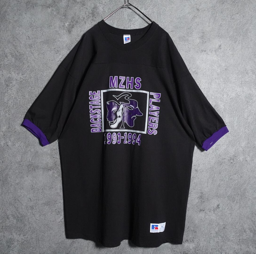 “RUSSELLATHLETIC” Black Print T-shirt