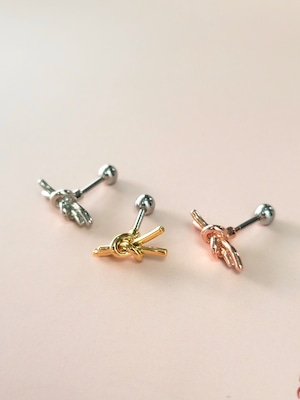 サージカルステンレス knot point piercing【 3color 】