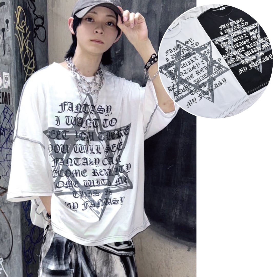 六芒星ロゴ ステッチTシャツ | VOLCAN&APHRODITE