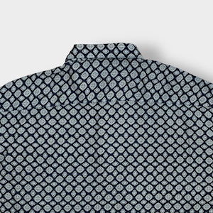 【UNTIED】韓国製 半袖シャツ 個性的 柄シャツ 総柄 オールパターン レーヨン 春夏物 XL ビッグサイズ US古着