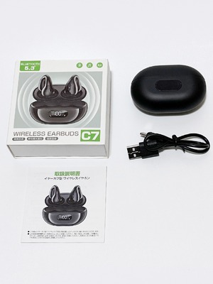 ワイヤレスイヤホン 空気伝導 Bluetooth 5.3 + EDR ENCノイズキャンセリング Hi-Fi音質 最大40時間 マイク 骨伝導