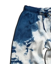 【数量限定販売】 裏起毛藍染めタイダイスウェットパンツ 雪だるま