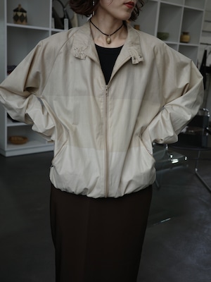 〈vintage〉gradation beige light blouson