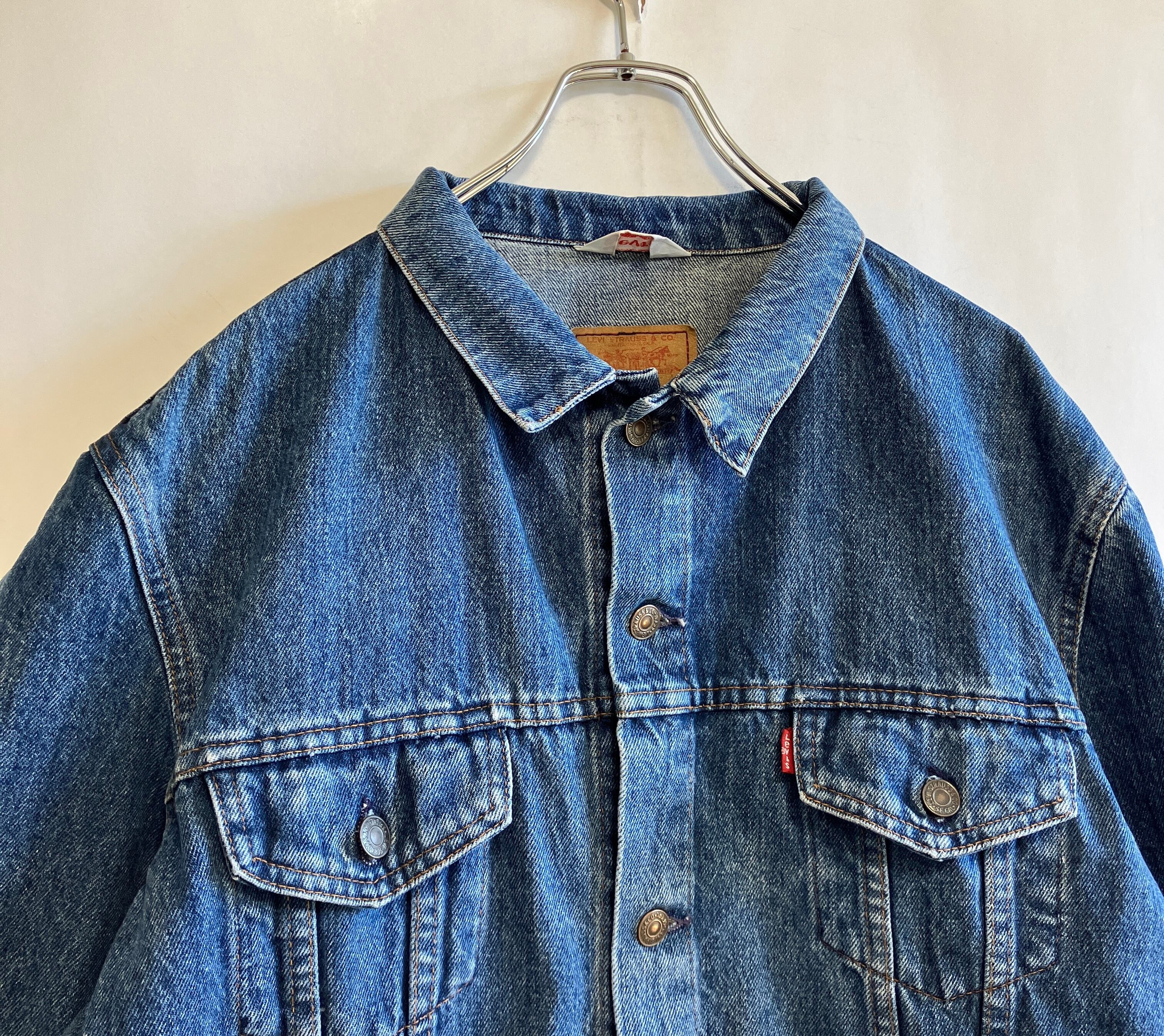 80s ヴィンテージ フランス製 Levis デニム トラッカー 80s ヴィンテージ フランス製 Levis デニム トラッカー