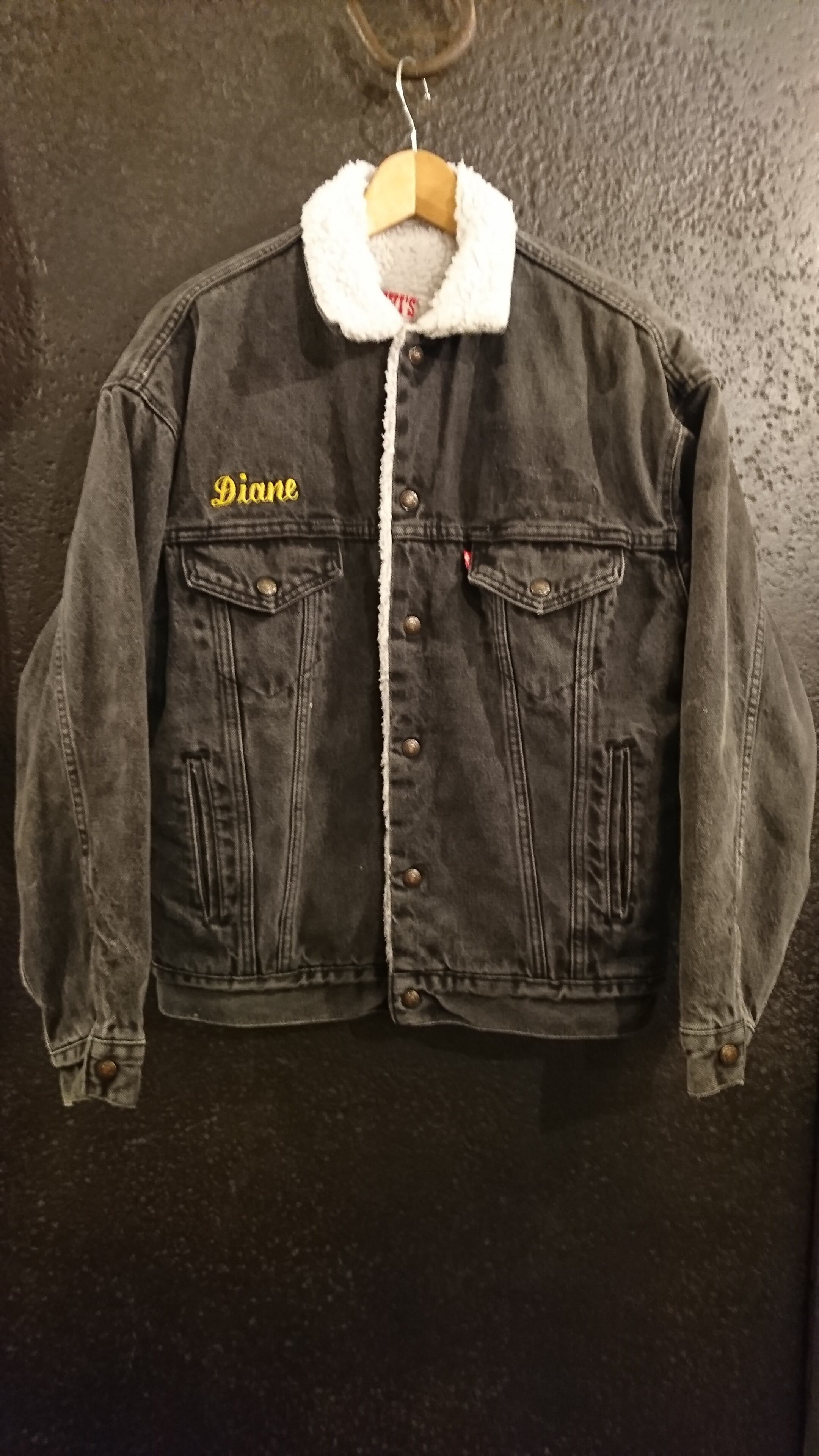 1990s Levi's 70609-0270 BLACK DENIM BOA JACKET ②