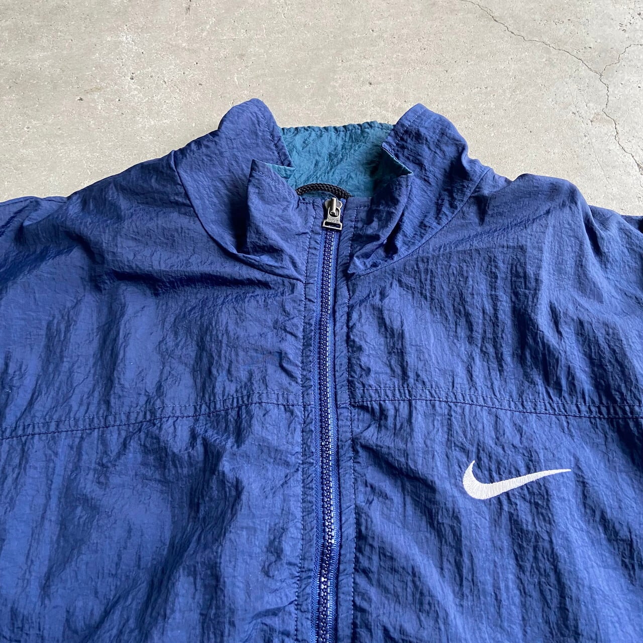 90年代 NIKE ナイキ バックロゴ刺繍 ナイロンジャケット メンズXL相当  