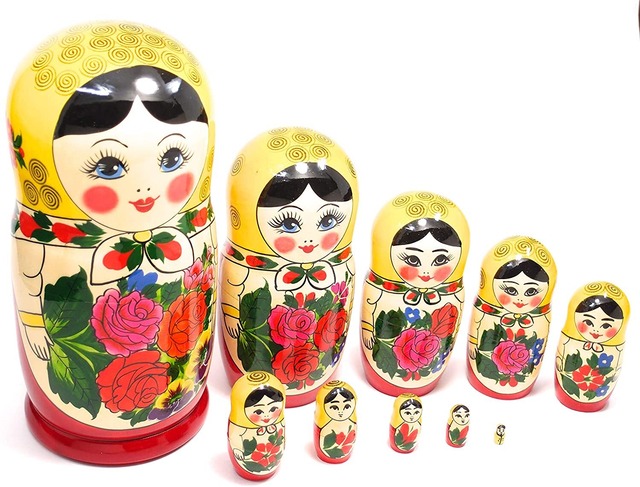 ロシア アーティスト マリアバローニナ作品マトリョーシカ 10組 