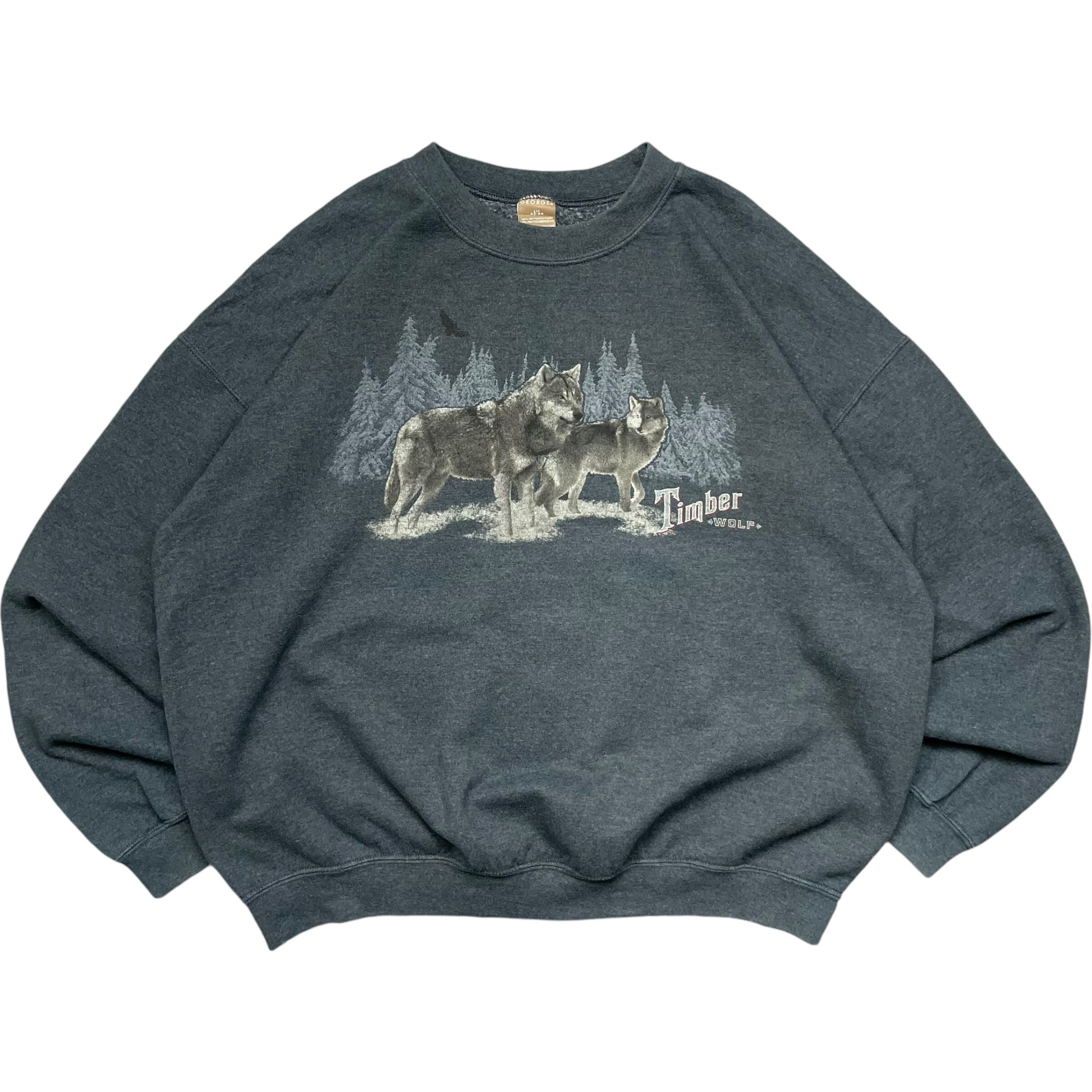 《L》GEORGE ジョージ 狼 Timber ウルフ スウェット no.4385