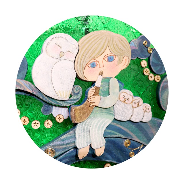 《 ta-nya 》額絵「うずま木 寄り添う夜に」