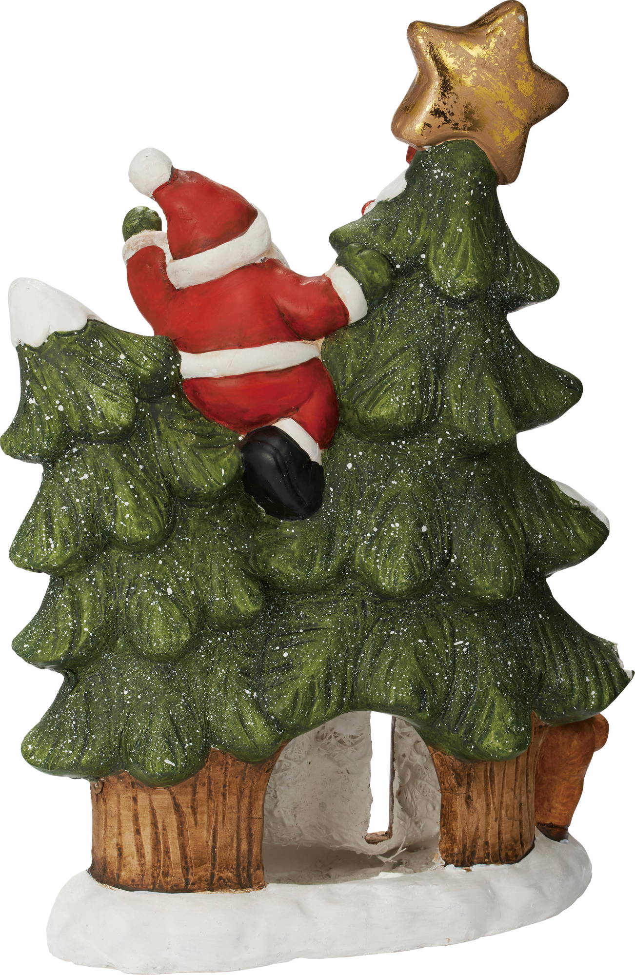 セラミックサンタ＆ディアハウススタンド　-　CT-745　4961823765940　クリスマス雑貨 > ポピーオリジナル