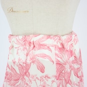 社交ダンス 衣装 スタンダード スカート レッスンウェア オールシーズン ホワイト系 ピンク系 花柄 ボタニカル 植物 白 練習着 かわいい 清楚 フェミニン かわいいデザイン 薄手 おしゃれ 練習用 スポーツウェア ゆったり 使いやすい カジュアル トレーニング 柔らかい動きやすい スカートファッション 着回し 上品