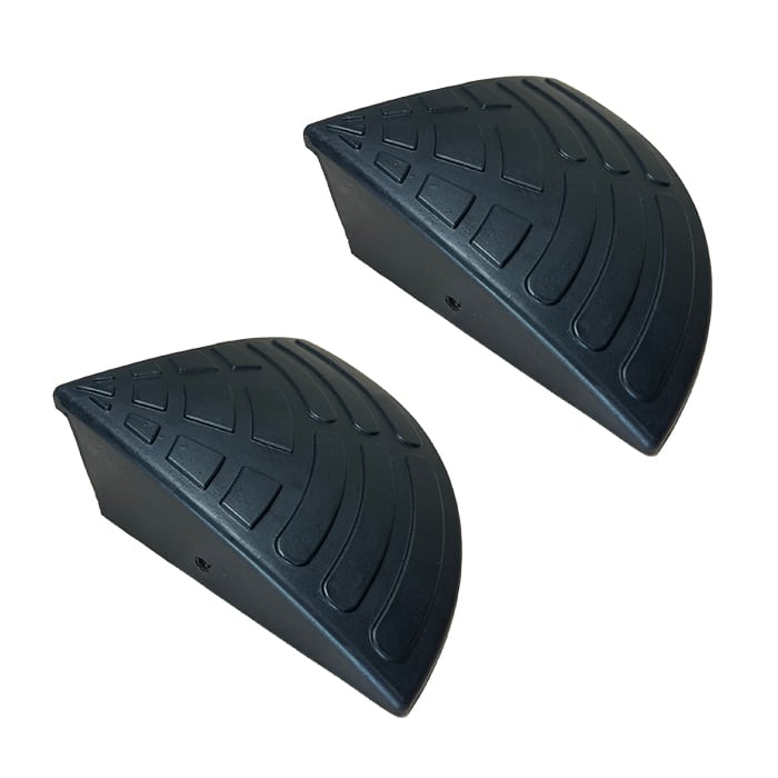 カインドスロープ エコ段差ゴムスロープ 段差10cm用 コーナー用 2枚組 10c kaizu H95×D250×W250mm。黒色(1.2kg) 接続ボルト付 本体の重量に加え、連結により強固に固定 高品質ゴムのリサイクル エコマーク認定製品 環境配慮 自転車 介護 車椅子 ベビーカー シルバーカー