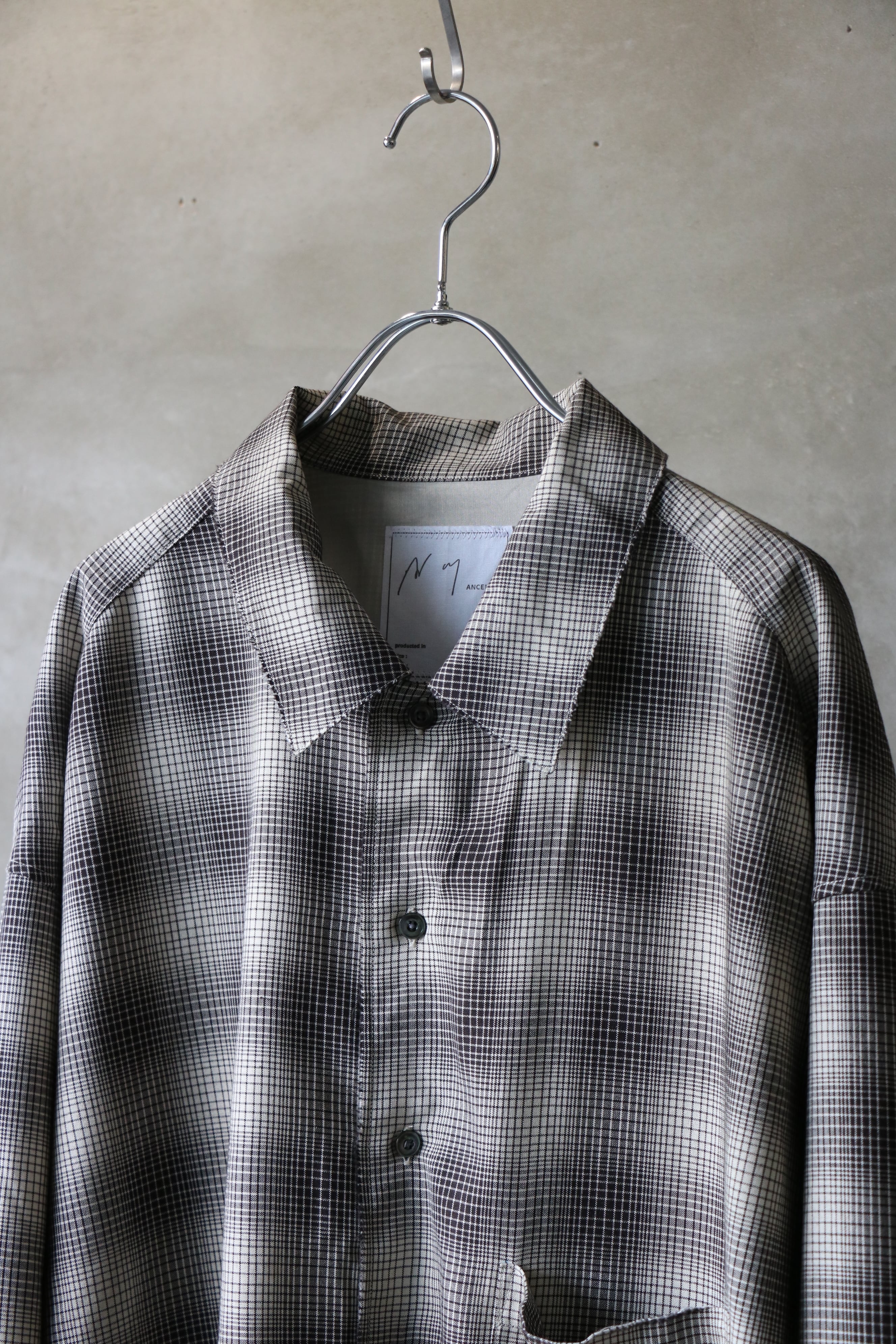 Ancellm - OMBRECHECK SHIRT - / ANC-SH61-A / アンセルム オンブレ 