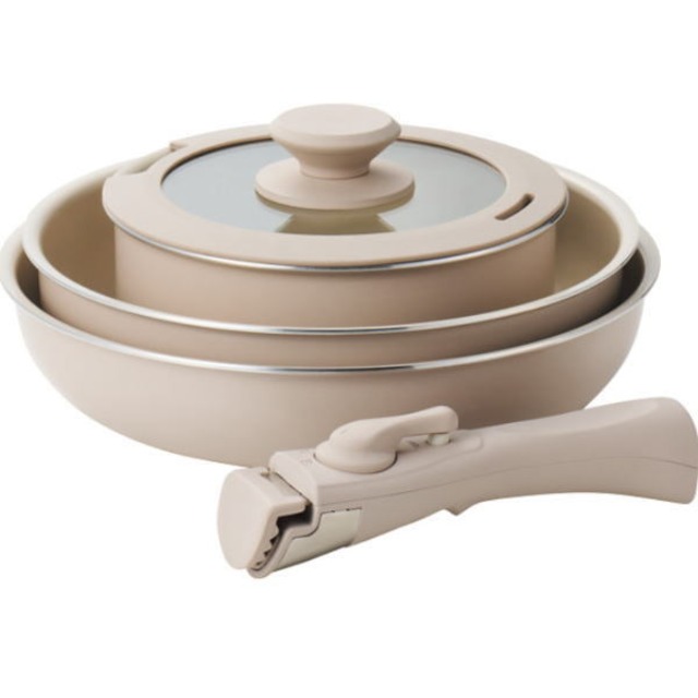 マジクック　セラミック加工　ＩＨ対応着脱ハンドルフライパン５点セット