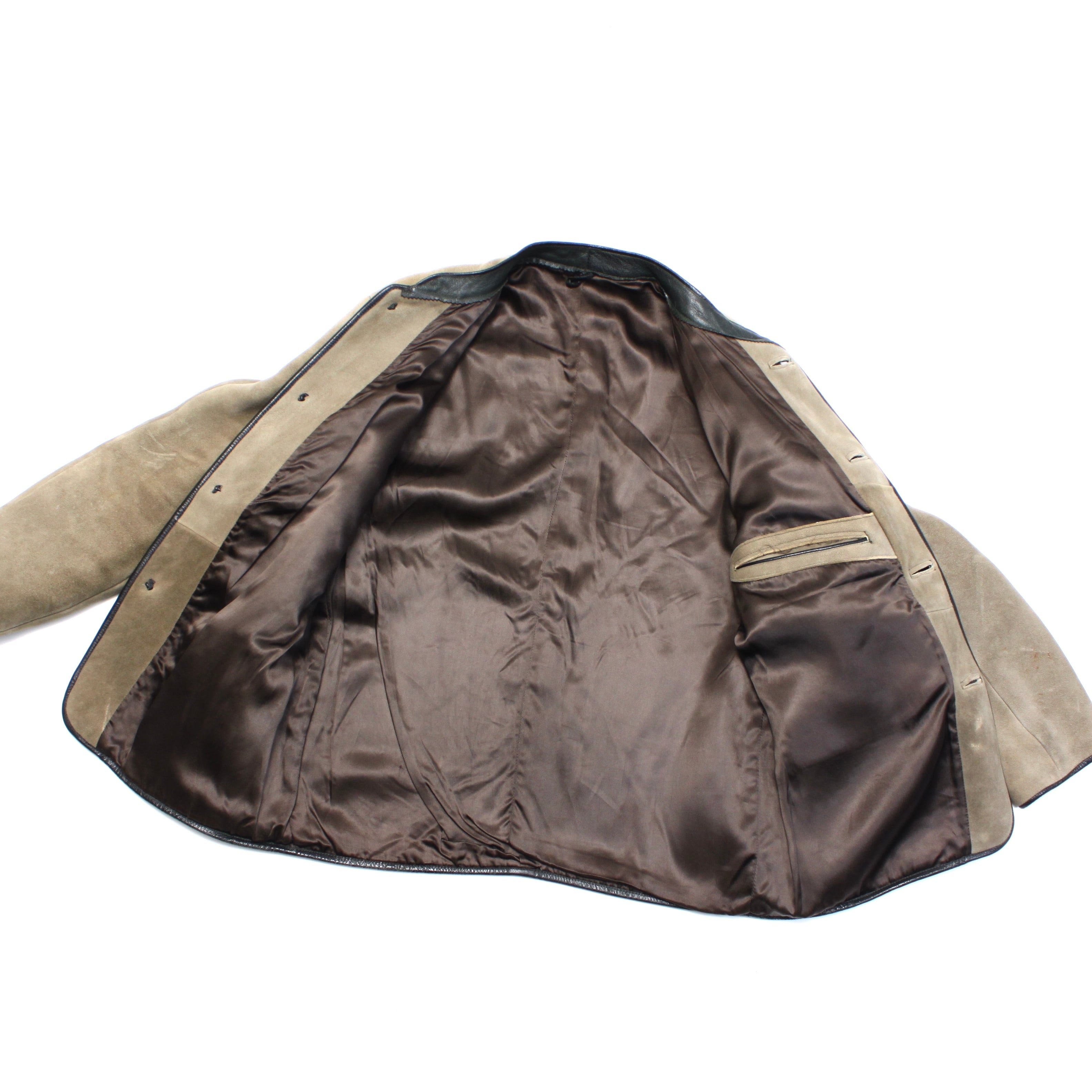 0367. vintage suede tyrolean jacket カーキ スエードレザー ...