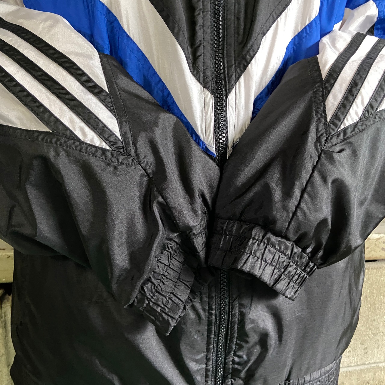 80年代 adidas アディダス ロゴ刺繍 切替 ナイロントラックジャケット 