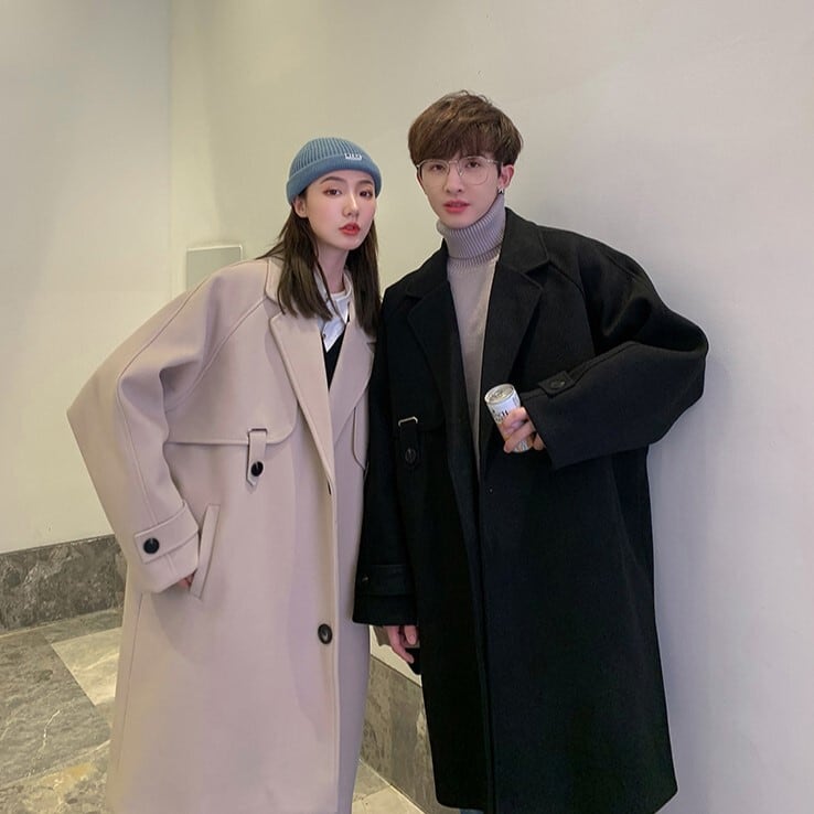 アウター トレンチコート 膝丈 ミディアム丈 長袖 Vネック 襟付き