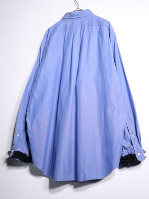 REMAKE / sheer × frill asymmetry window over silhouette shirt