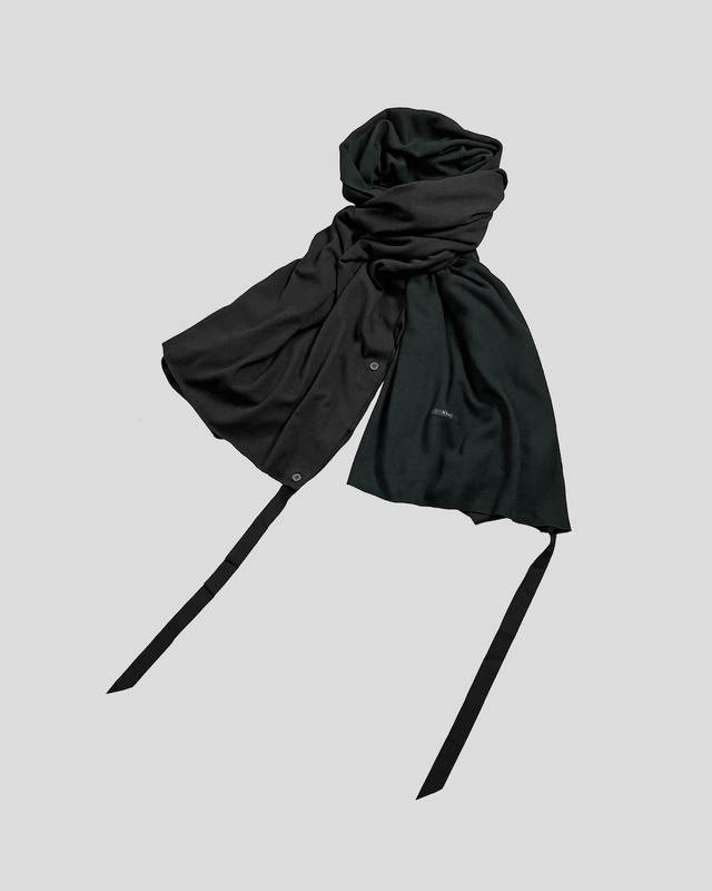 ASKYY / DUO CONNECT STOLE PONCHO / BLK