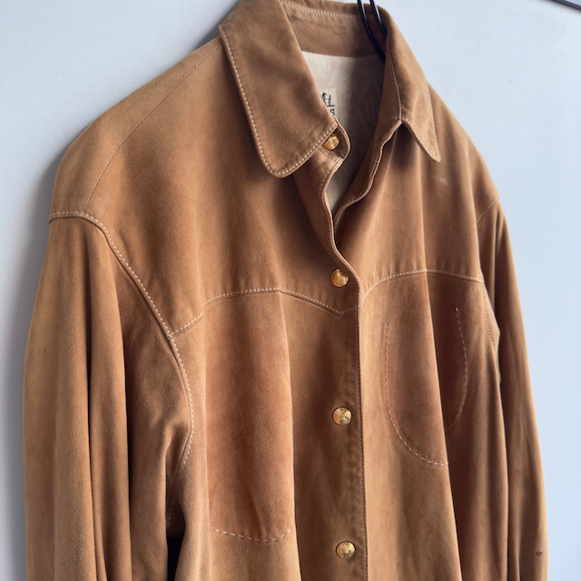 HERMES スエードレザージャケット 60s〜70s オールドエルメス 古着 画像3