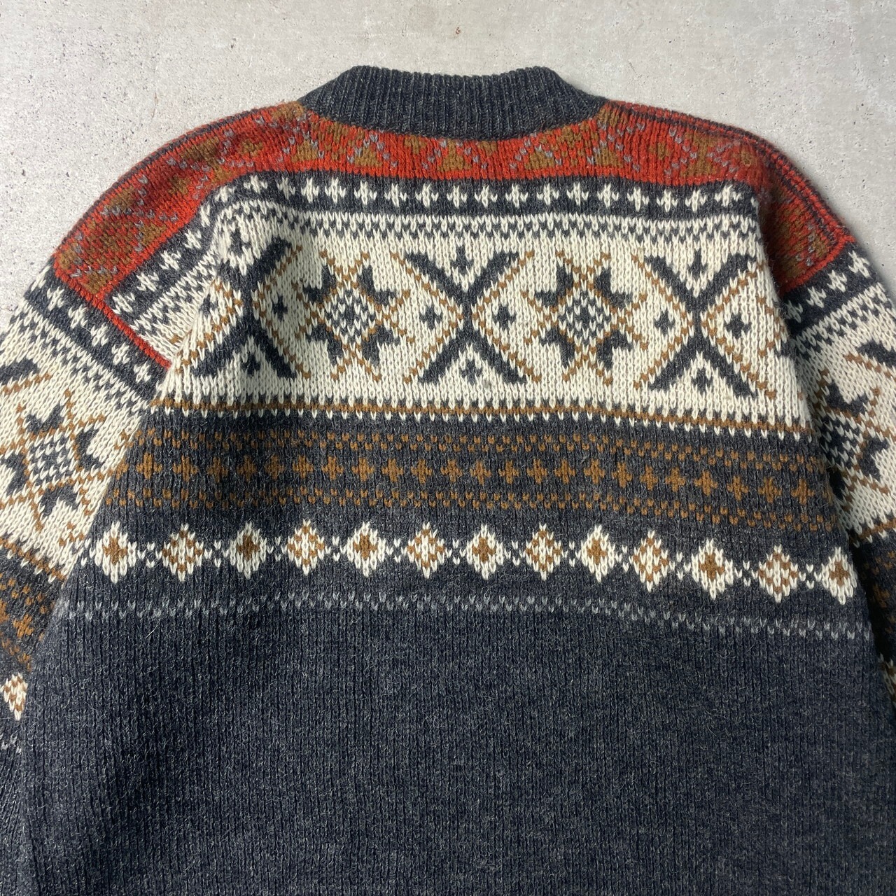 ヴィンテージ スペイン製 ノルディックニットセーター メンズL相当  