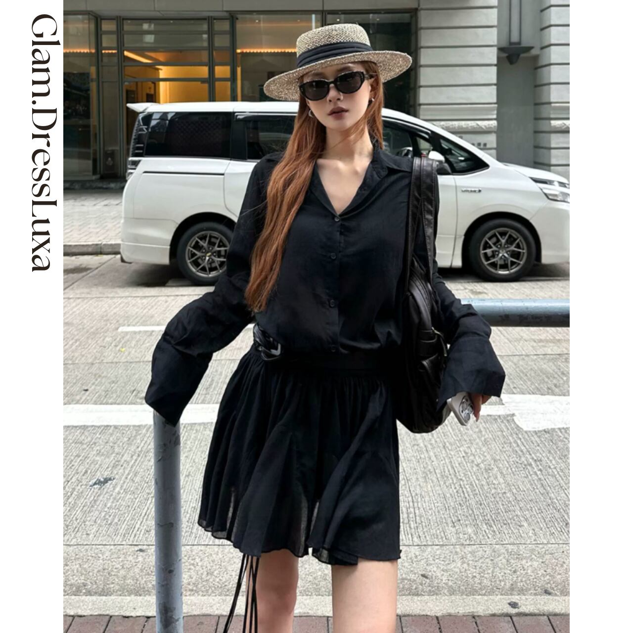 Cotton Luxe シャツワンピース/2color_W864