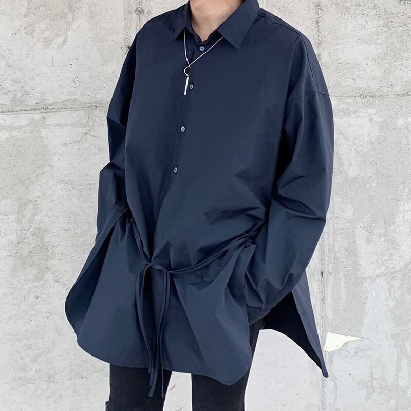 全3色 シャツ トップス 無地 カジュアル 長袖 おしゃれ