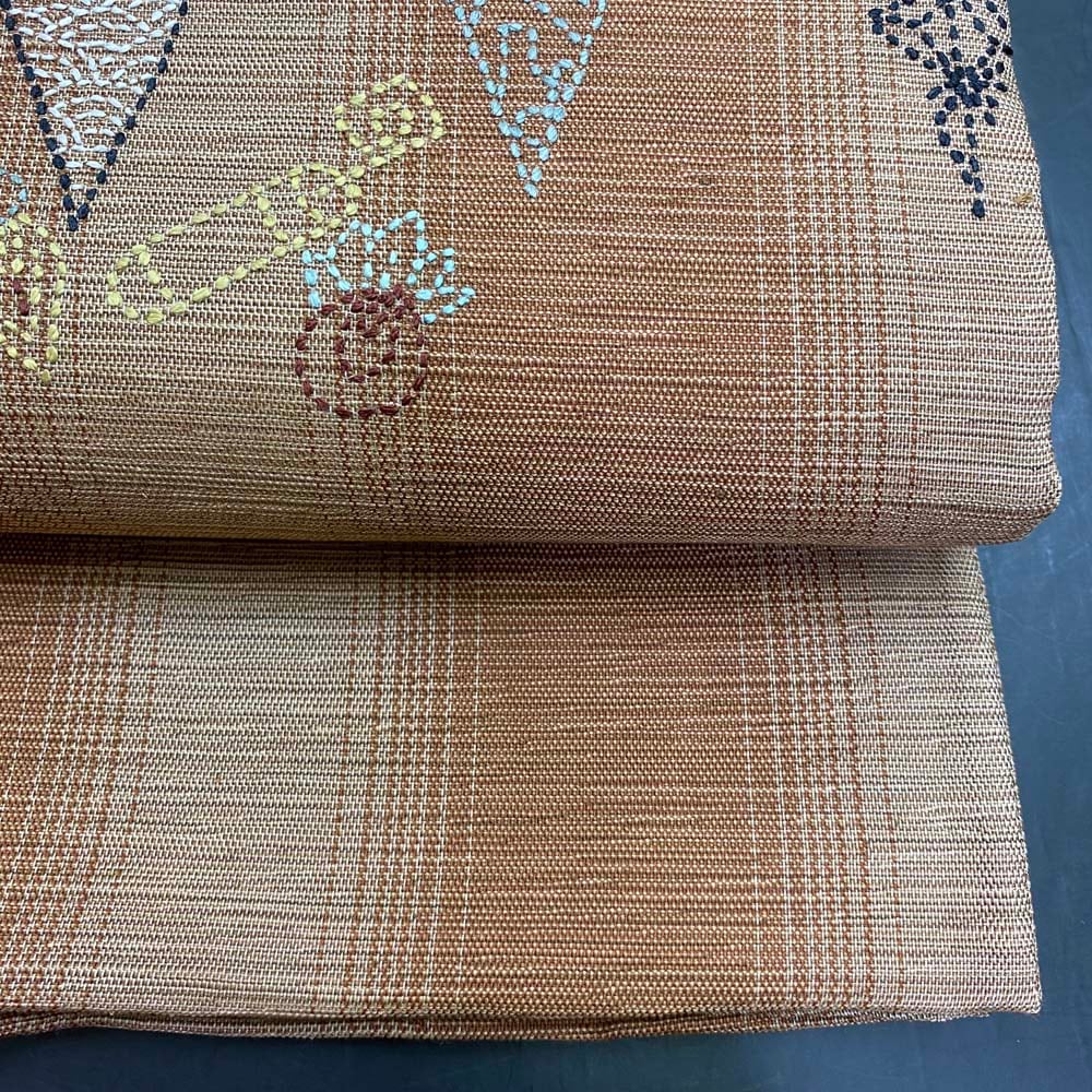袋帯】洒落帯 しゃれ帯 中古 刺し子帯 カジュアル ポイント柄 巻物 釜