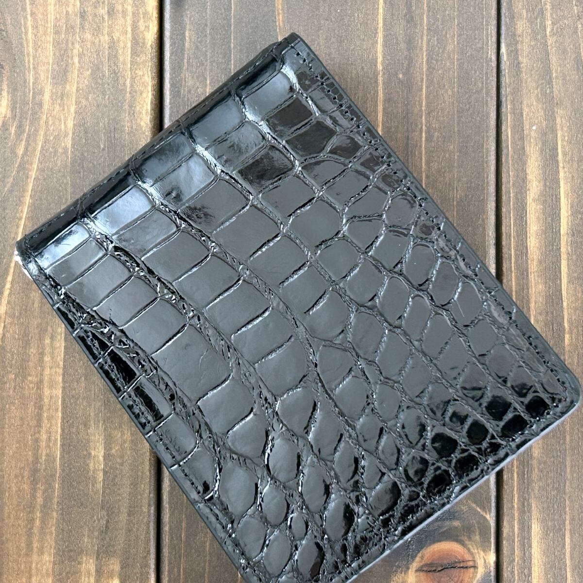 クロコダイル マネークリップ ブラック × ワイン | CUERO DELICADO