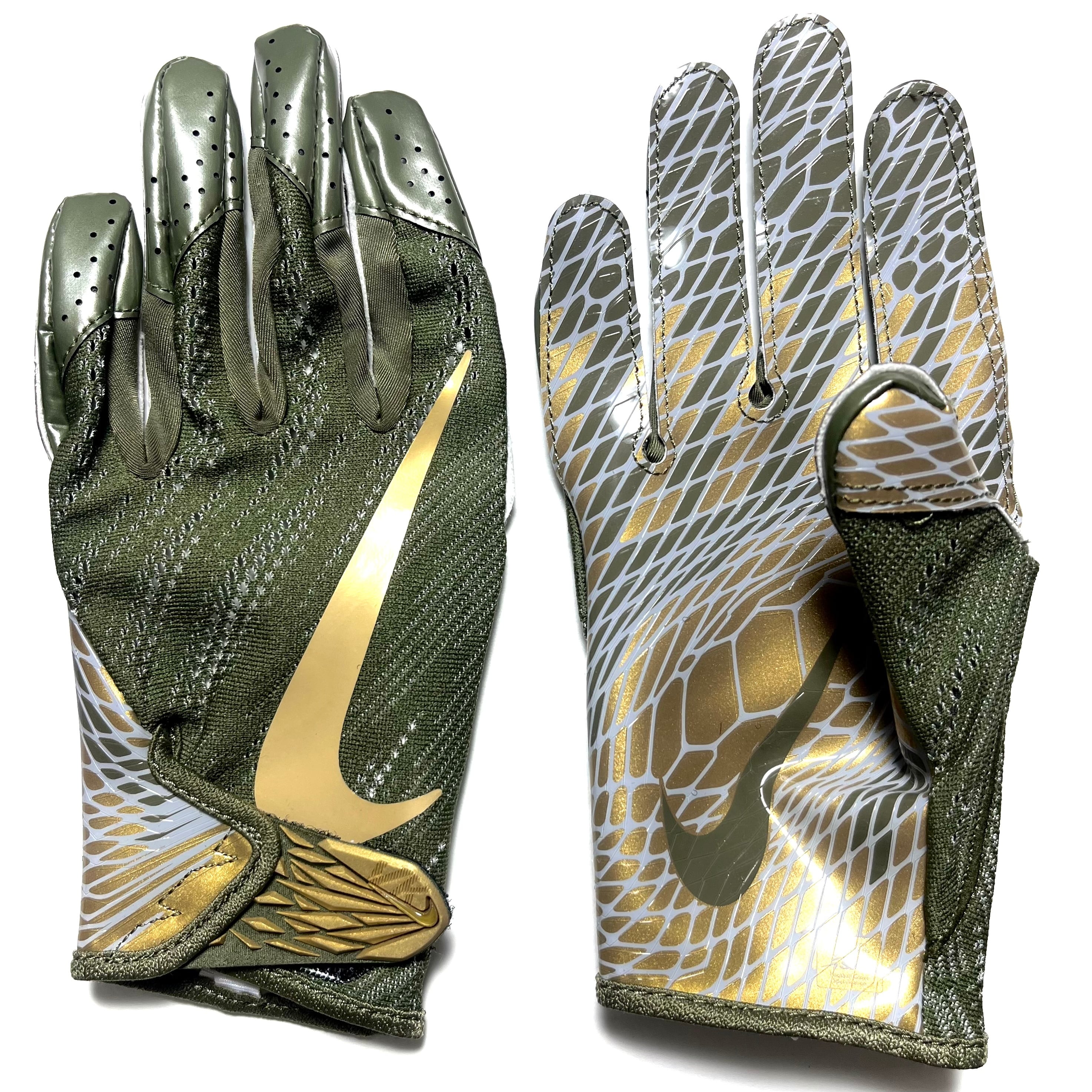 【L】NIKE VAPOR KNIT 2.0 オリーブ・ゴールド アメフト グローブ