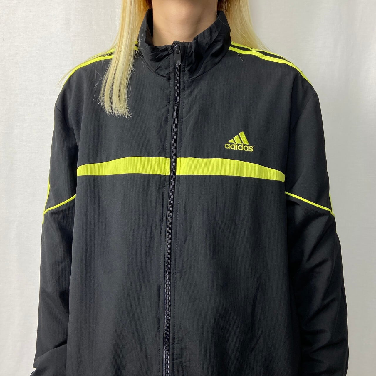 adidas アディダス ポリエステル トラックジャケット メンズM 古着