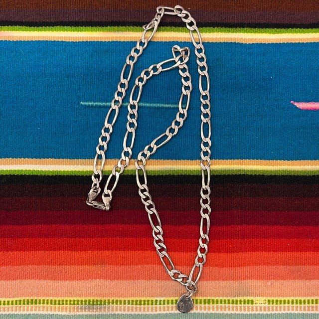 ITALIAN SILVER FIGARO CHAIN NECKLACE