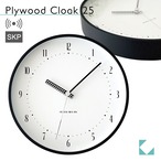 KATOMOKU plywood clock 25 ブラック km-154BKS 掛け時計 SKPムーブメント
