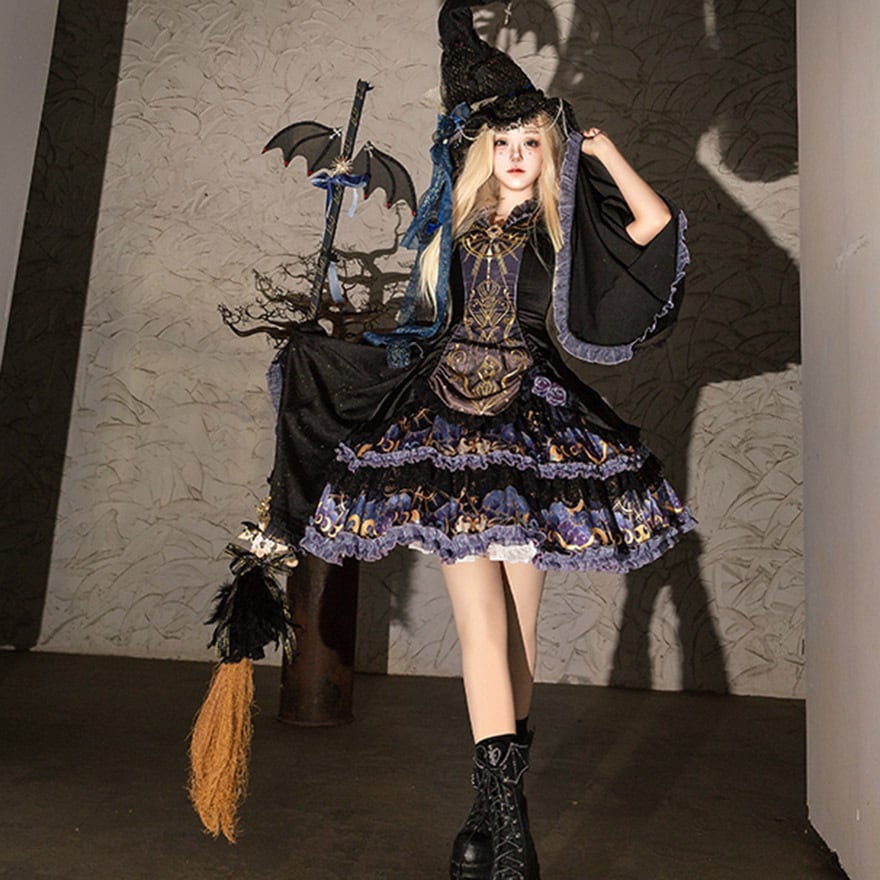 コスプレ 魔女ロリータ ハロウィン パーティドレス イベント衣装