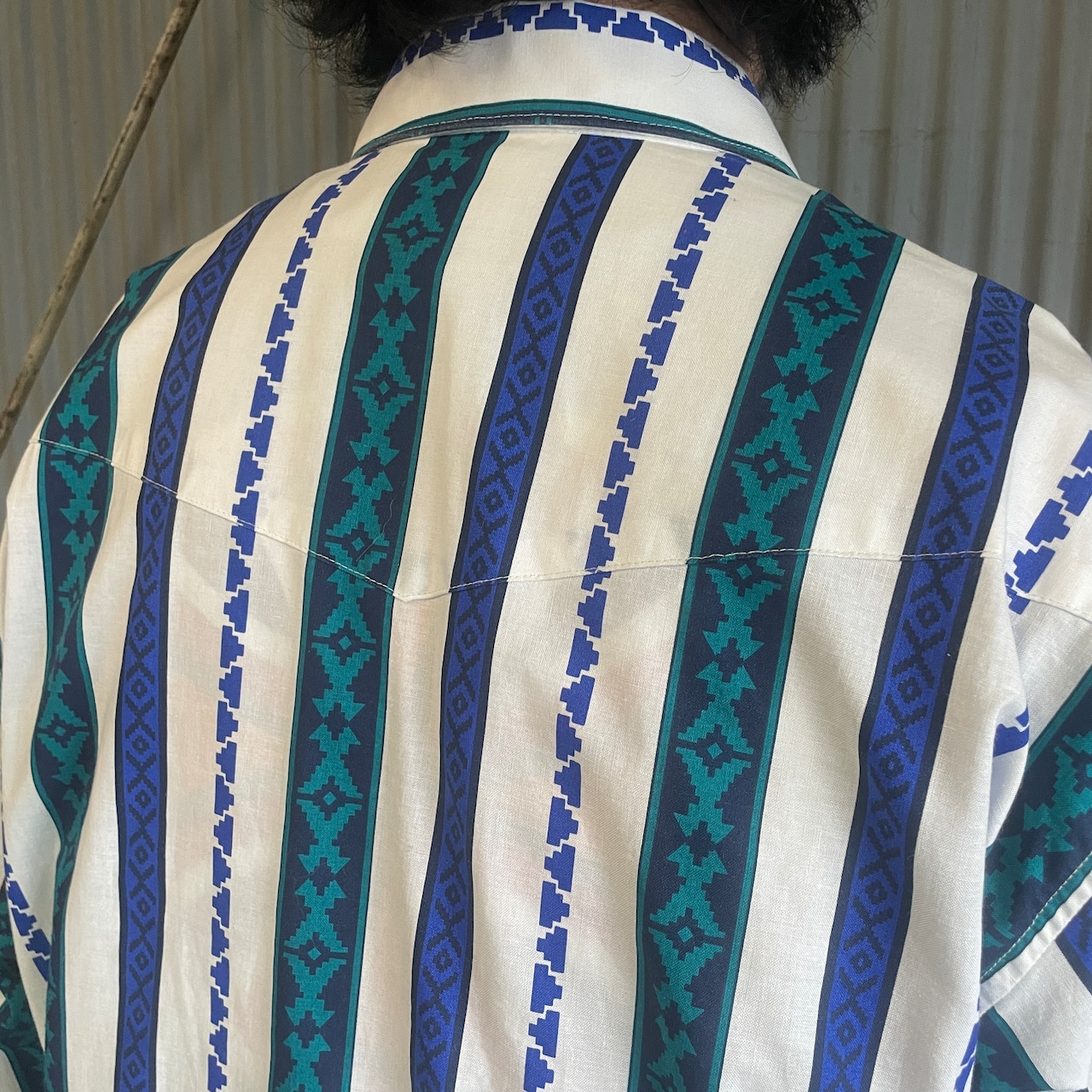 90年代 Wrangler ラングラー ストライプ ネイティブ柄 ウエスタン 