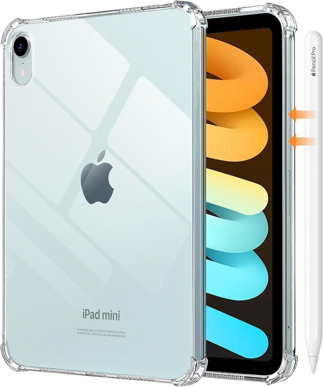 For iPad mini 6 / iPad mini 7 ケース [Gosento] iPad mini7 2024モデル 第6世代用 iPad mini 第6世代 2021 8.3インチカバー TPU 透明 apple アップル mini6 全面保護カバー（クリア）
